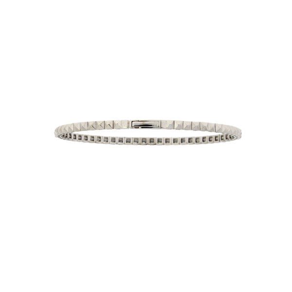 Natural 2.45ct Diamond Bangle Bracelet 14KT White Gold