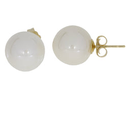 Fresh Water Pearl Stud Earrings 14KT Yellow Gold