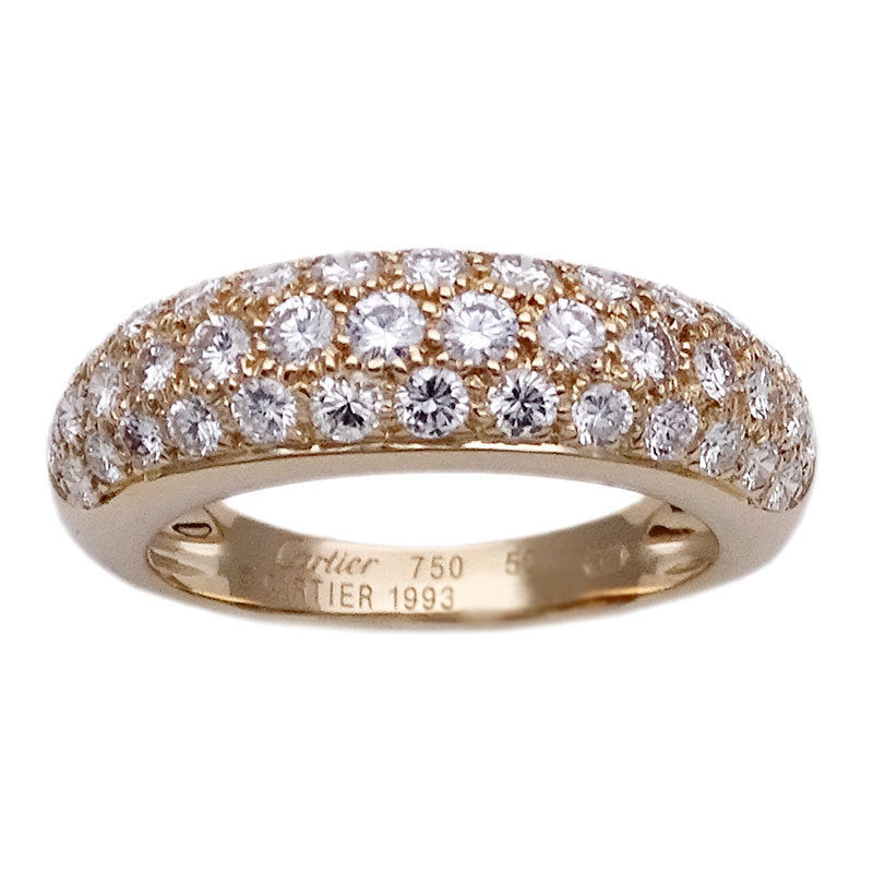 Cartier Ring Womens Diamond Gold 750 Mimi 50 Approximately No. 10