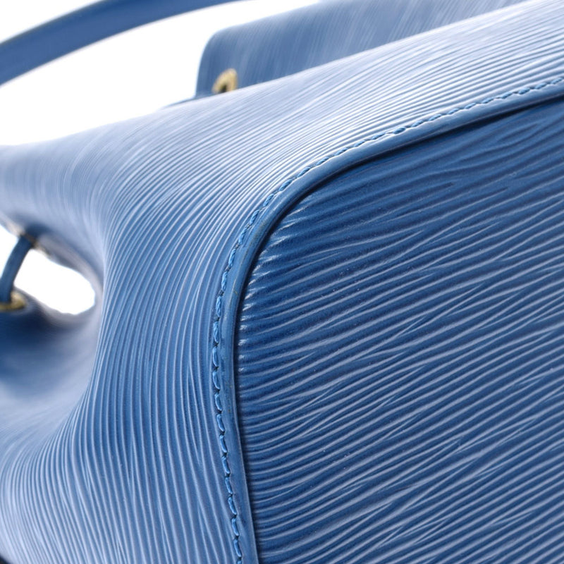 LOUIS VUITTON Epi Petit Noe Blue M44105 Unisex Leather Shoulder Bag