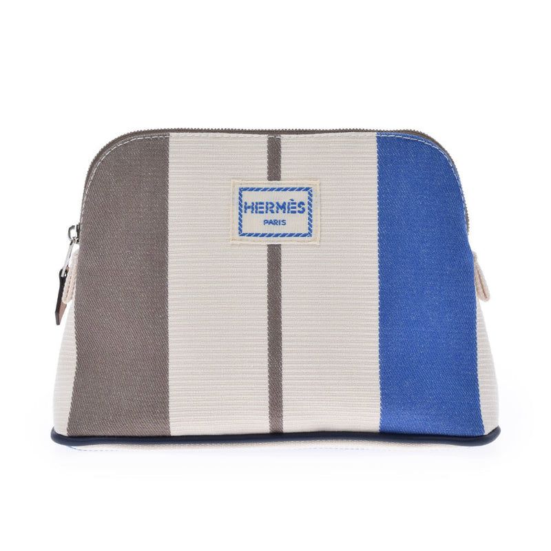 HERMES Hermes Bored Pouch Mini Rayur Locabal Etup / Azul Ladies 100% Cotton