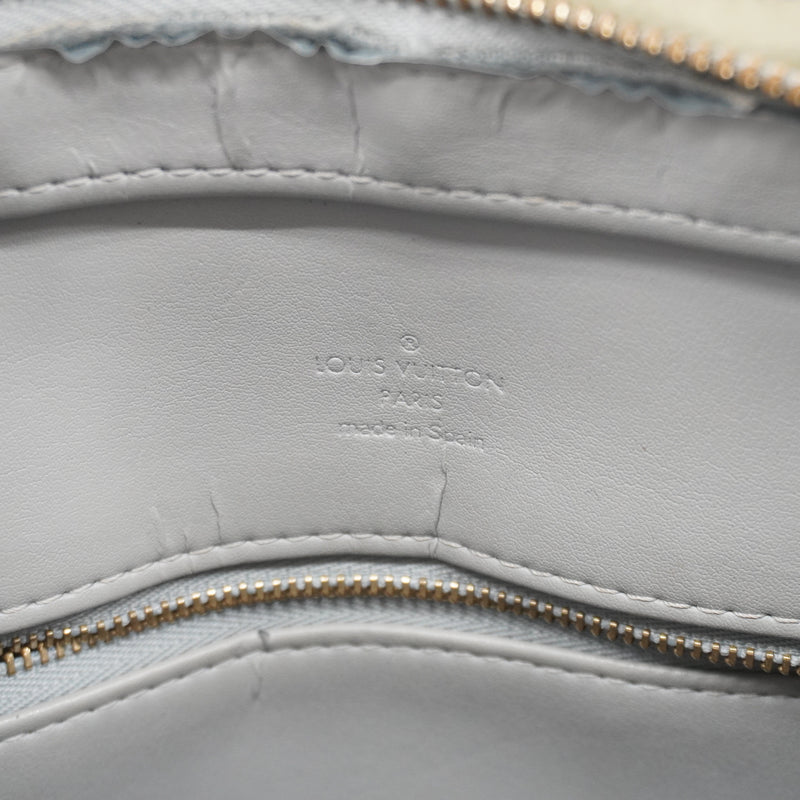 Auth Louis Vuitton Monogram Vernis Houston M91053 Womens Tote Bag Gris