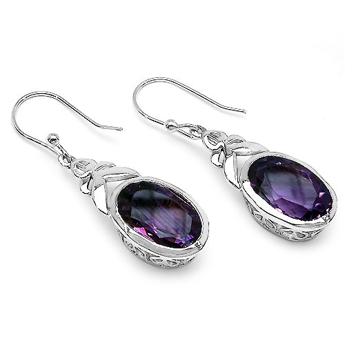 26.66 Carat Genuine Amethyst .925 Sterling Silver Ring, Pendant and Earrings Set