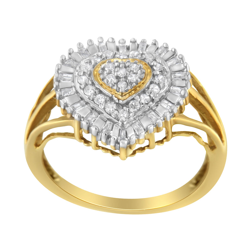10kt Yellow Gold 1/4ct TDW Diamond Ring (H-ISI1-SI2)