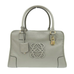 Loewe Amazona Amazona 36 Womens Leather HandbagShoulder Bag Gray