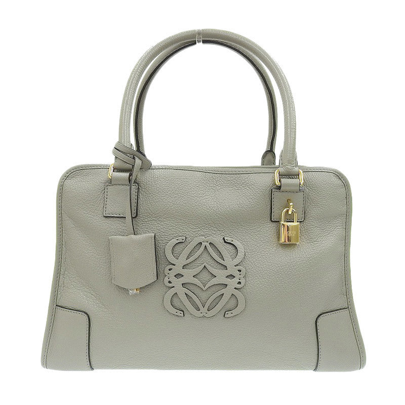 Loewe Amazona Amazona 36 Womens Leather HandbagShoulder Bag Gray
