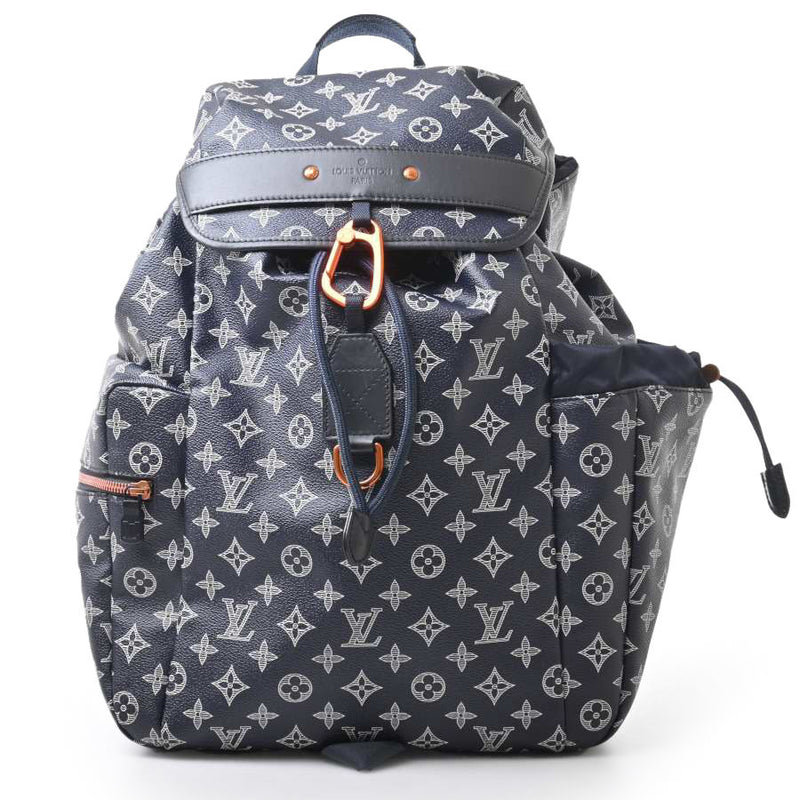 LOUIS VUITTON Monogram Ink Discovery Backpack Rucksack Navy PVC Leather