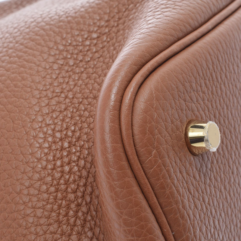 HERMES Hermes Picotan Lock MM Gold C Engraved (Around 2018) Ladies Taurillon Clemence Handbag