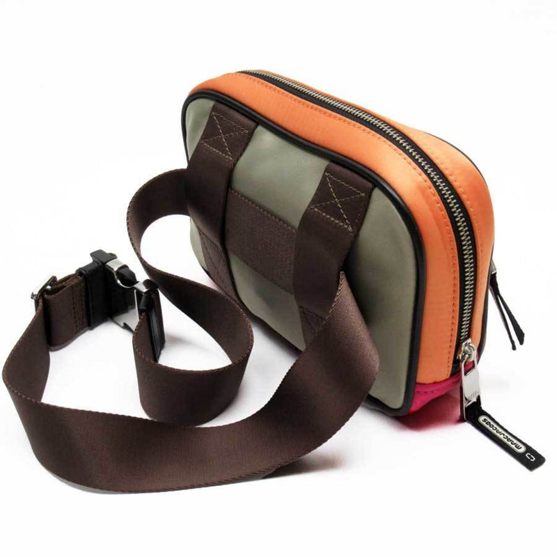 Marc Jacobs Body Bag Waist Pouch Orange Pink Beige Brown Nylon Leather Ladies