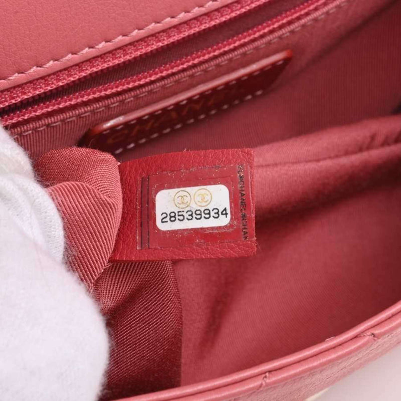 Chanel Womens Leather Shoulder Bag Pink