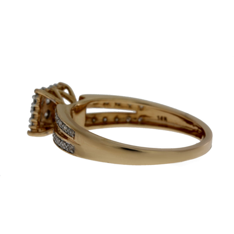 Natural .25ct Diamond Eng Only 14KT Rose Gold