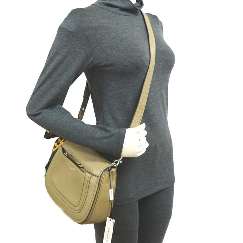 Marc Jacobs Empire Scarf Shoulder Women's Bag M0016720 Cowhide Gray Beige