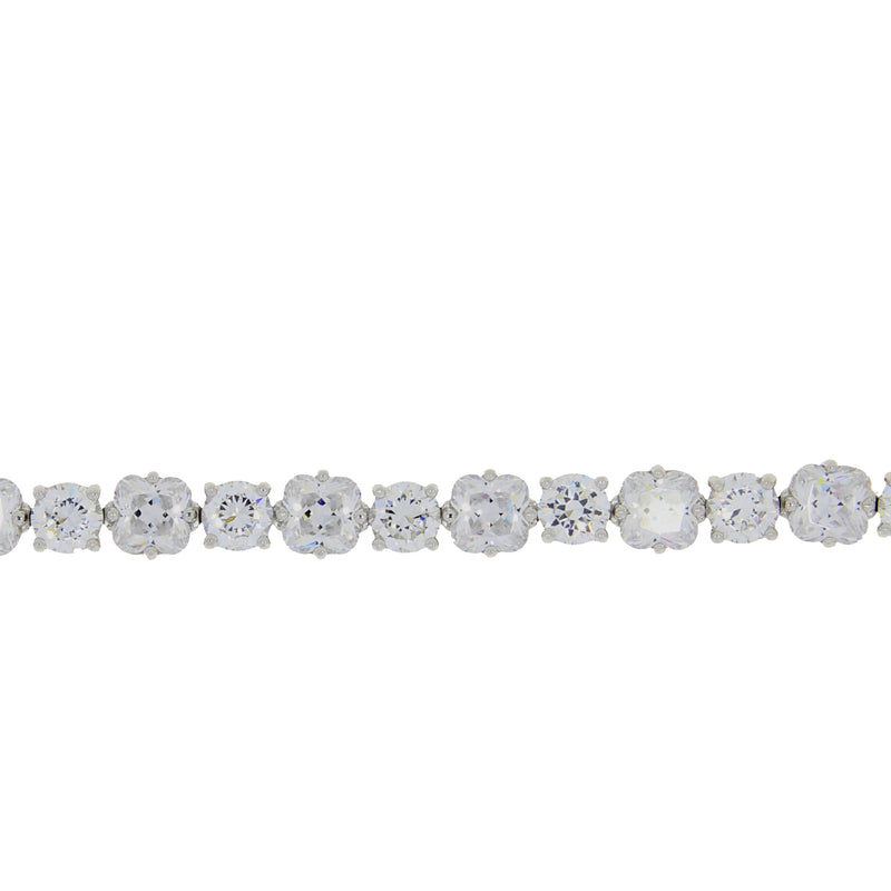 Natural Cubic Zirconium Tennis Bracelet Sterling Silver