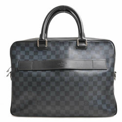 Louis Vuitton Damier Cobalt Porte Documan Business Briefcase Navy PVC Leather