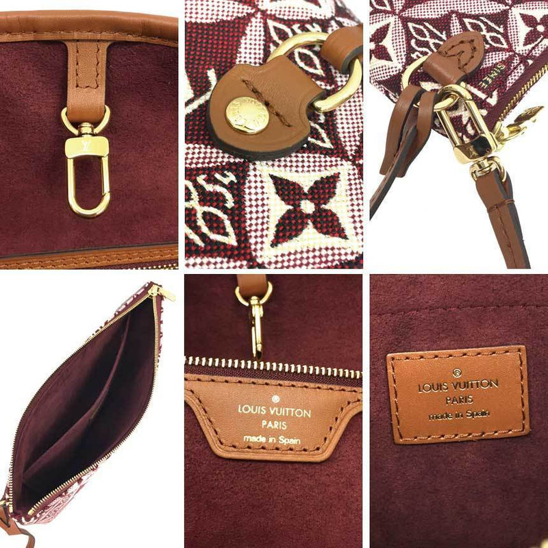 Louis Vuitton Neverfull MM M57273 Tote Bag Bordeaux Jaguar Woven / Leather Ladies 2020 Collection