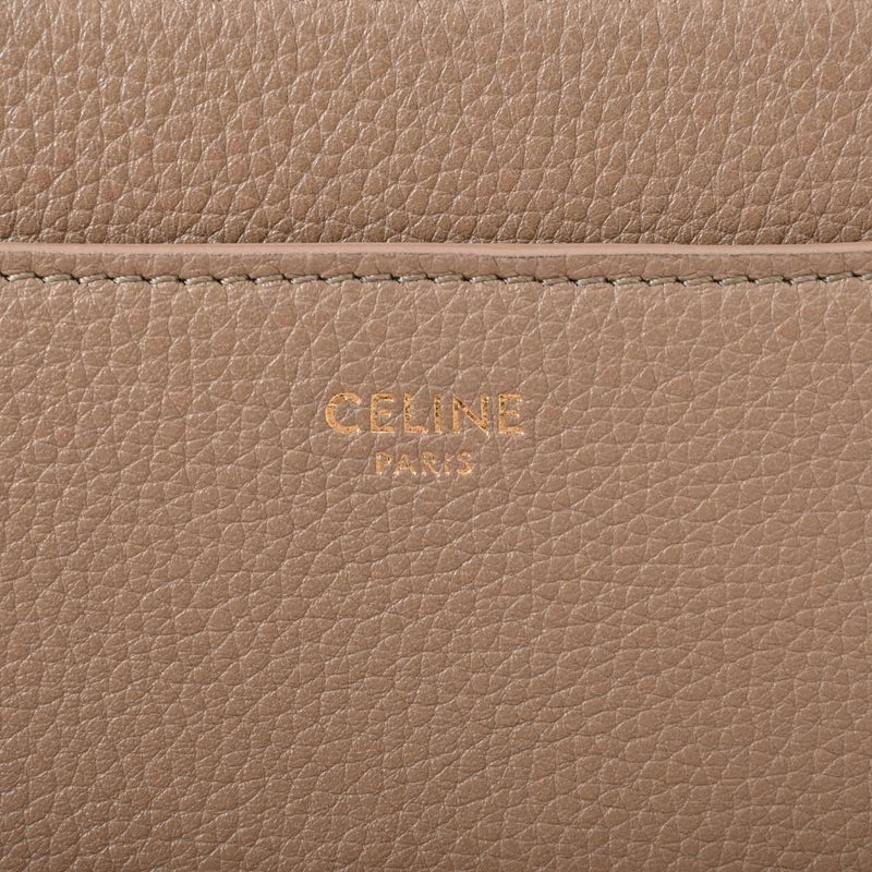 Celine Leather Handbag Beige