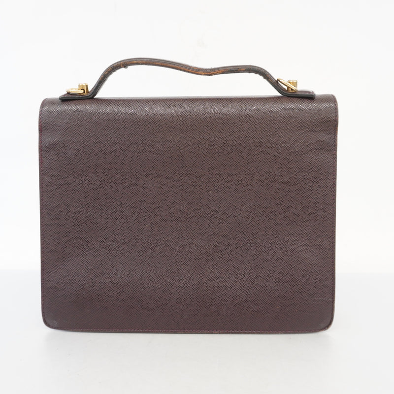 Auth Louis Vuitton Taiga Monceau M32062 Womens Handbag Acajou