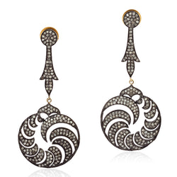 3.44ct Diamond 14k Gold 925 Sterling Silver Dangle Earrings Jewelry Gift