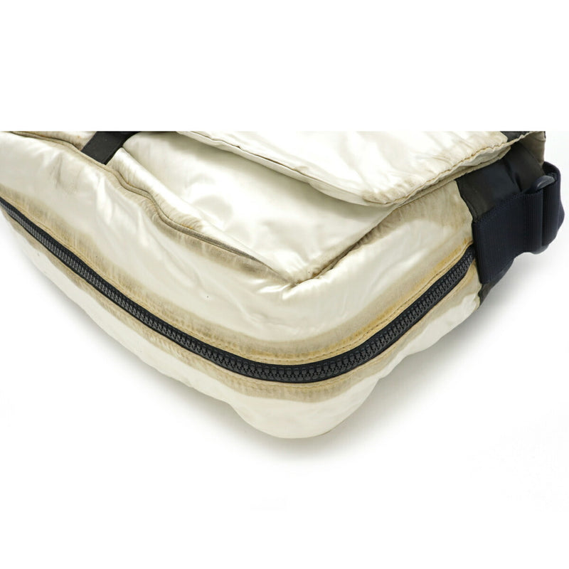 CHANEL Sports Line Shoulder Bag Messenger Coco Mark Star Nylon White Navy Blue