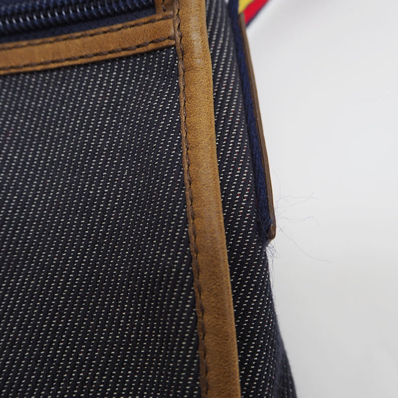 FENDI Fendi denim shoulder bag 7VA152 navy