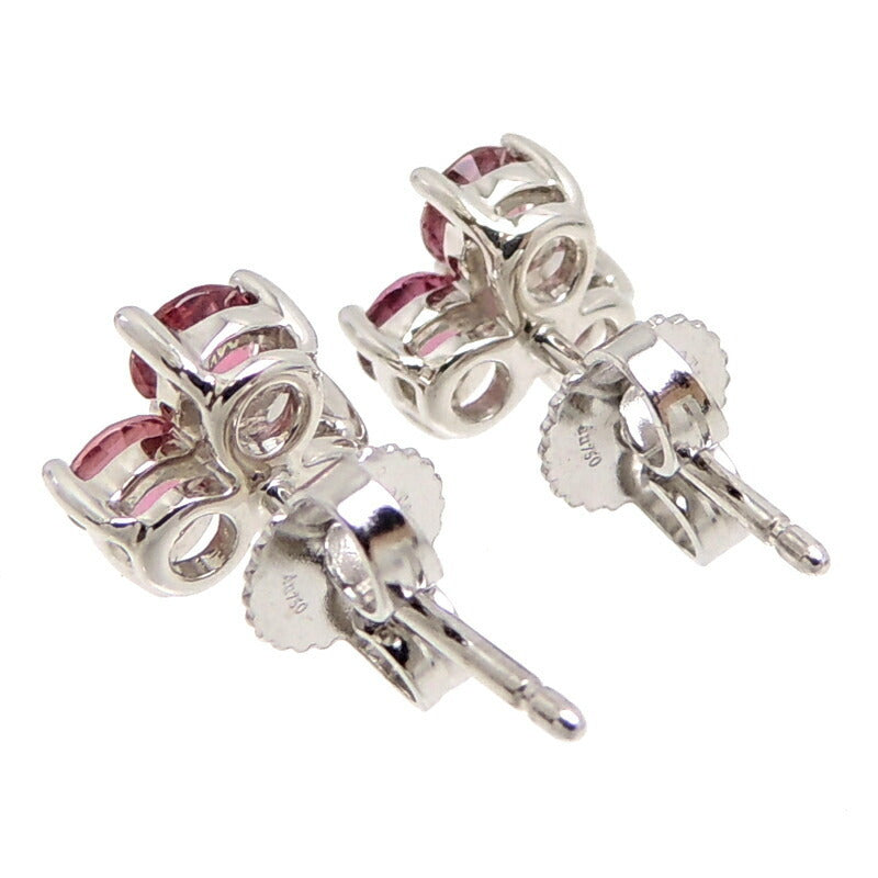Tiffany 750WG Pink Tourmaline Aria Womens Earrings 750 White Gold