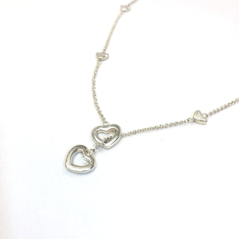 TIFFANY & Co. Tiffany Necklace Lariat Open Heart Link Silver Chain 925 Ladies