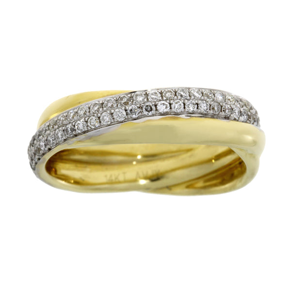 .55ct Diamond Wedding Band Ring 14KT Yellow Gold