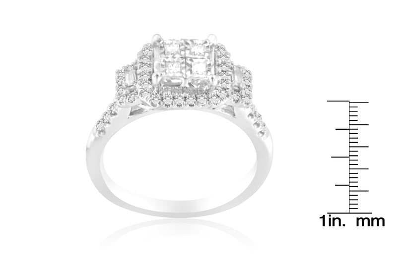 10k White Gold 1/2ct TDW Mixed-Cut Diamond Fashion Ring (H-ISI1-SI2)