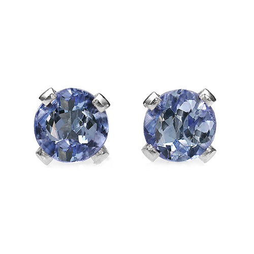 0.20 Carat Genuine Tanzanite 10K White Gold Earrings