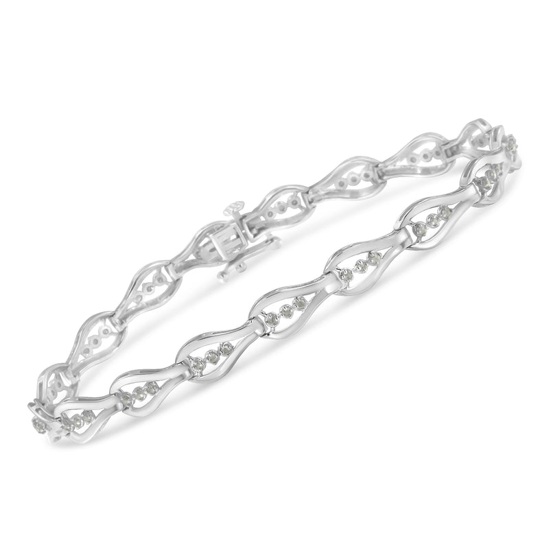 Sterling Silver Diamond Link Bracelet (0.5 cttw, I-J Color, I3 Clarity)