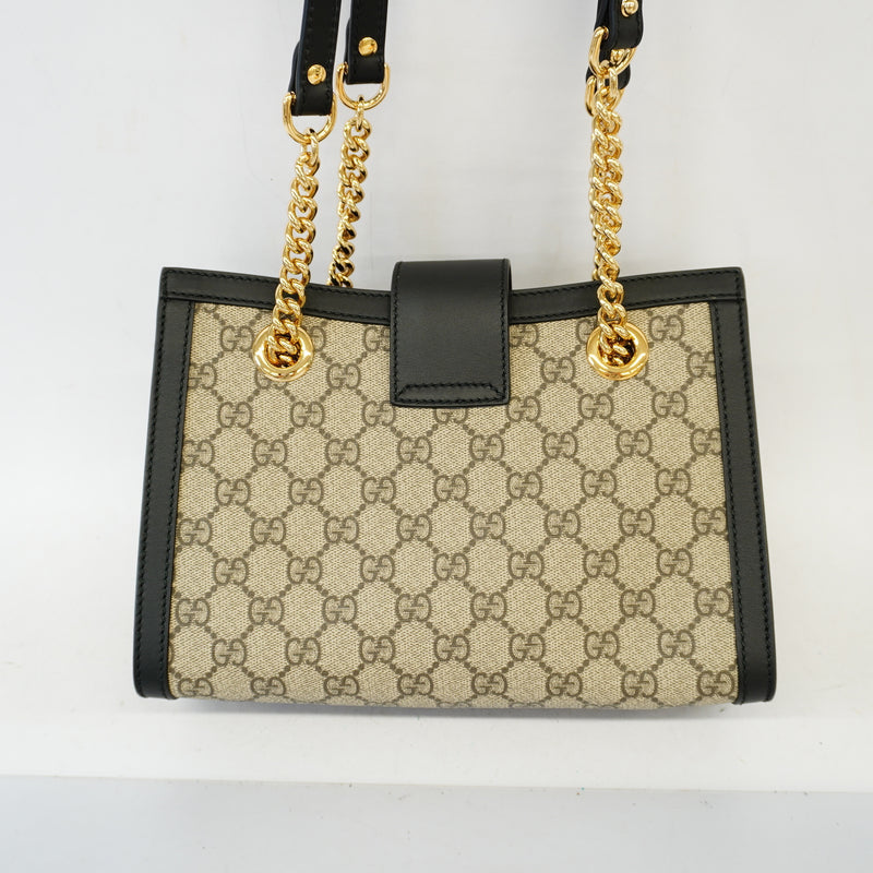 Auth Gucci Shoulder Bag GG Supreme 498156 Shoulder Bag Beige / Black