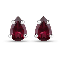 0.90 Carat Genuine Rhodolite .925 Sterling Silver Earrings