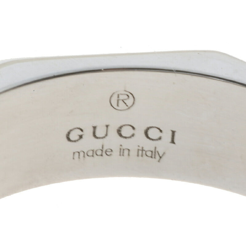 Gucci Octagonal Ladies Rings 750 White Gold No. 14 Silver