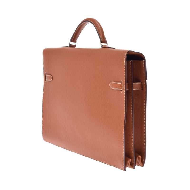 HERMES Hermes Kelly Depeche 34 Cognac  J engraved (around 2006) Mens Epson bag