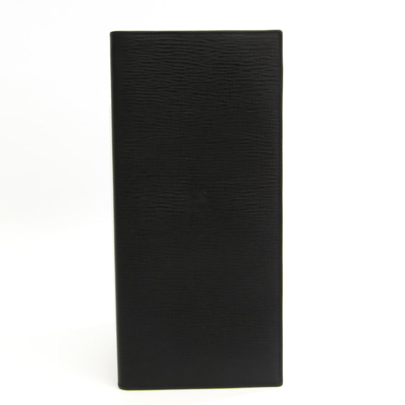 Loewe Check Case Men's Leather Long Bill Wallet (bi-fold) Black