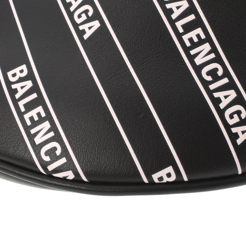 BALENCIAGA print waist bag black / white 565510 unisex leather body
