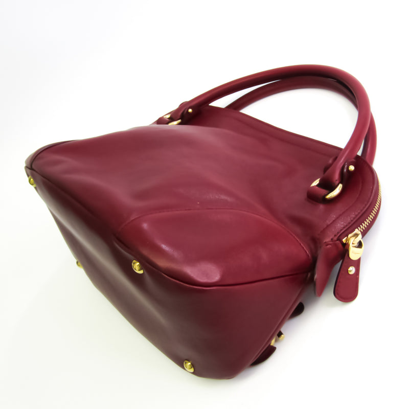 Salvatore Ferragamo Gancini Women's Leather Handbag Bordeaux