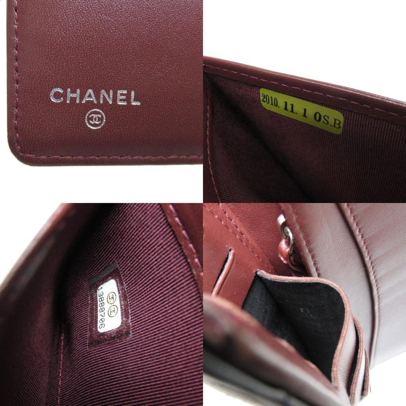 Chanel Coco Mark Matrasse Long Wallet Lambskin Ladies CHANEL