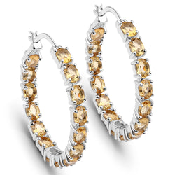 4.80 Carat Genuine Citrine .925 Sterling Silver Earrings