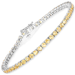 5.50 Carat Genuine Citrine .925 Sterling Silver Bracelet