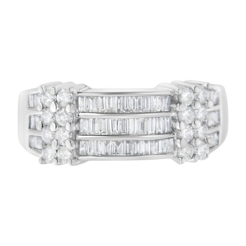 14kt White Gold 1ct TDW Diamond Modern Band Ring (H-ISI2-I1)