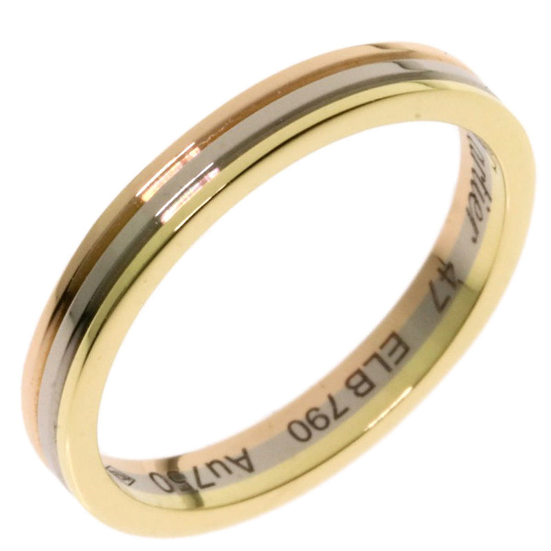Cartier Three Coloring Rings K18 Yellow Gold K18WG K18PG Ladies
