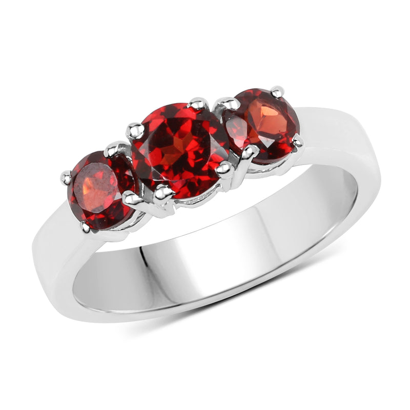 1.65 Carat Genuine  Garnet .925 Sterling Silver Ring