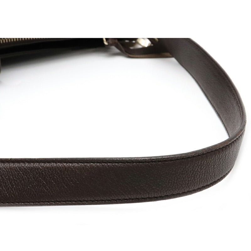 BVLGARI Ring Shoulder Bag Leather Brown