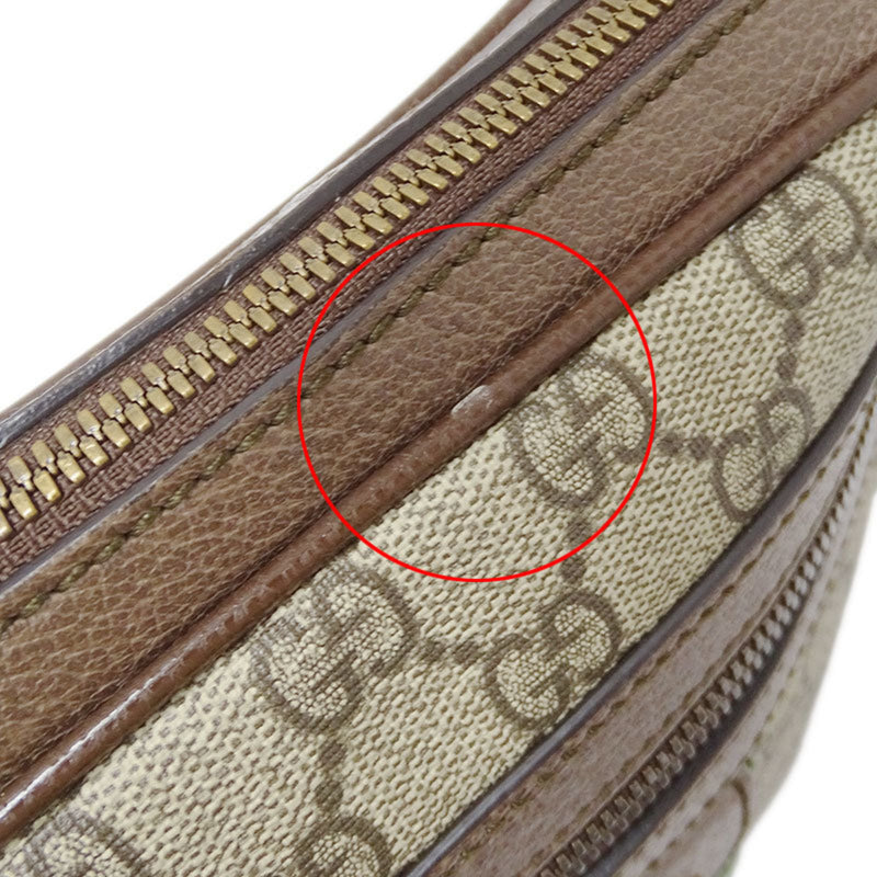 Gucci GUCCI Bag Mens Womens Shoulder Offidia Shelley GG Supreme 547926 Brown Beige