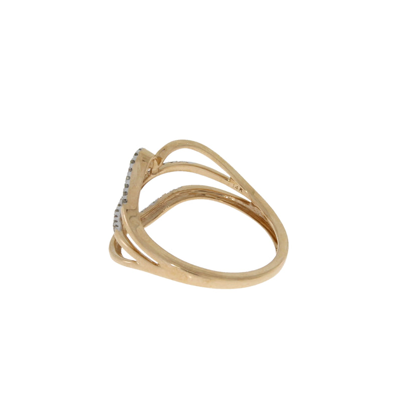Genuine .13ct Diamond Ring 14KT Rose Gold