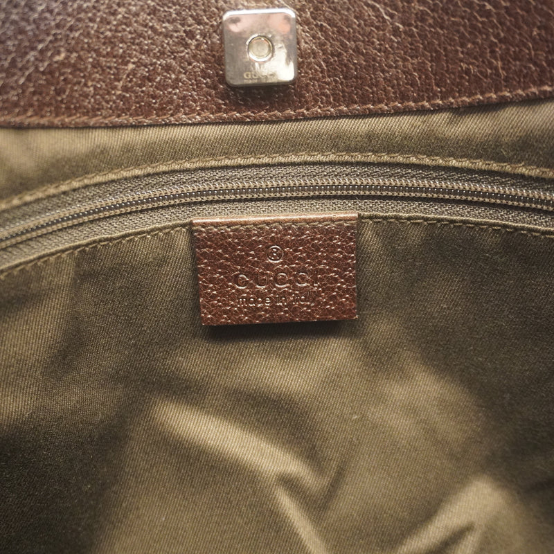 Auth Gucci Tote Bag 113015 Womens GG Canvas HandbagTote Bag BeigeBrown