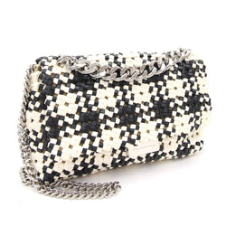 Stella McCartney Shoulder Bag Black White Eco Leather Women's Chain