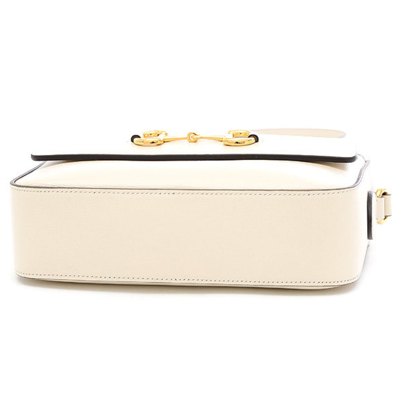 Gucci Horsebit Small Shoulder Bag Leather White 645454