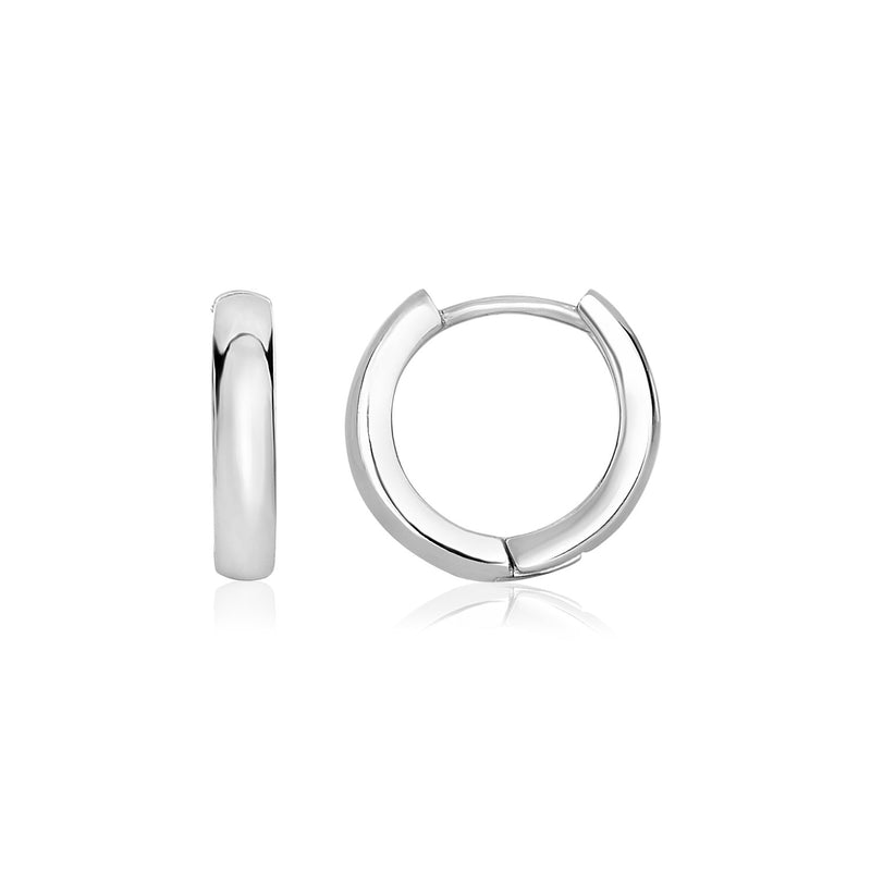 Sterling Silver Narrow Polished Hoop Earrings